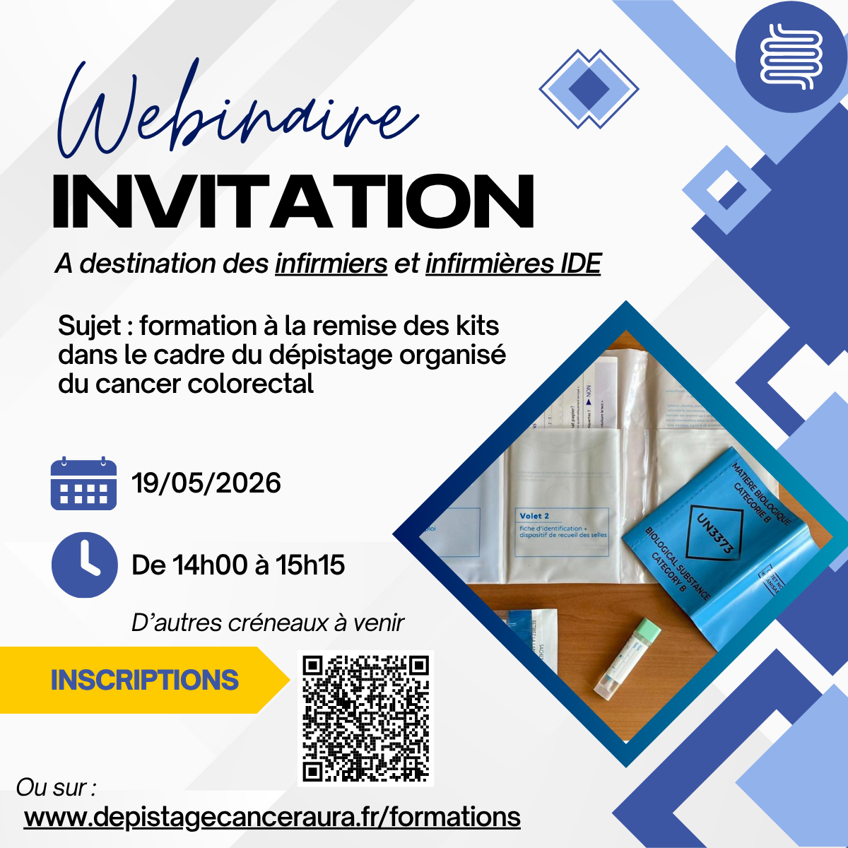 Formation IDE remise de kits dépistage cancer colorectal