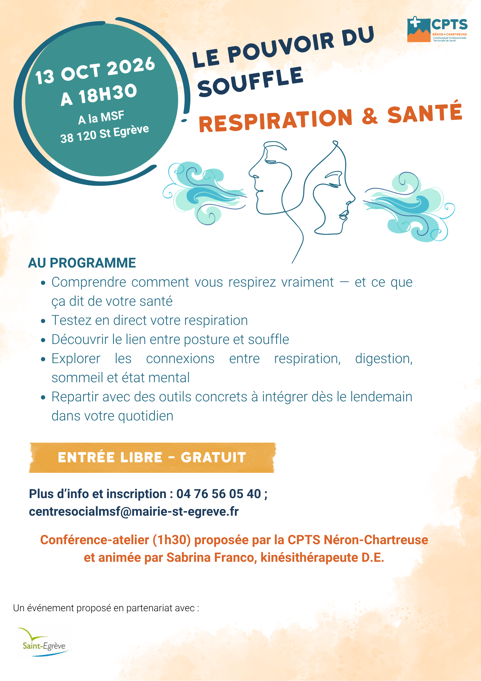 Atelier Respiration & Santé – le pouvoir du souffle